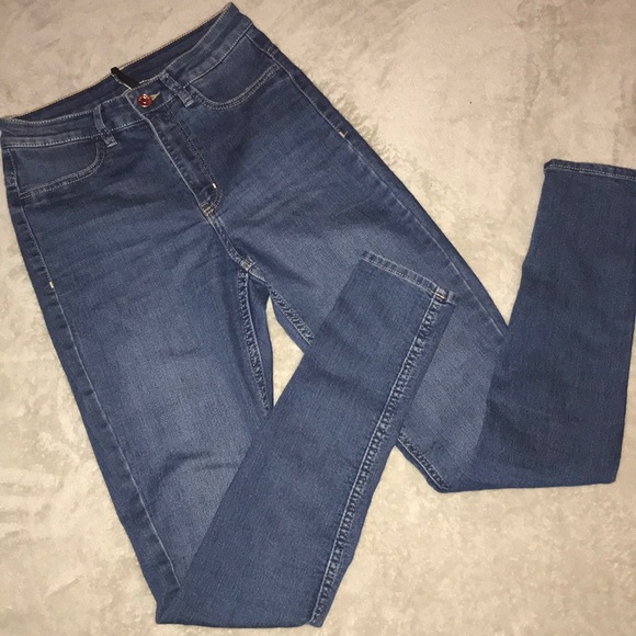 DIVIDED high waist blue jeans - Picture 2 of 6